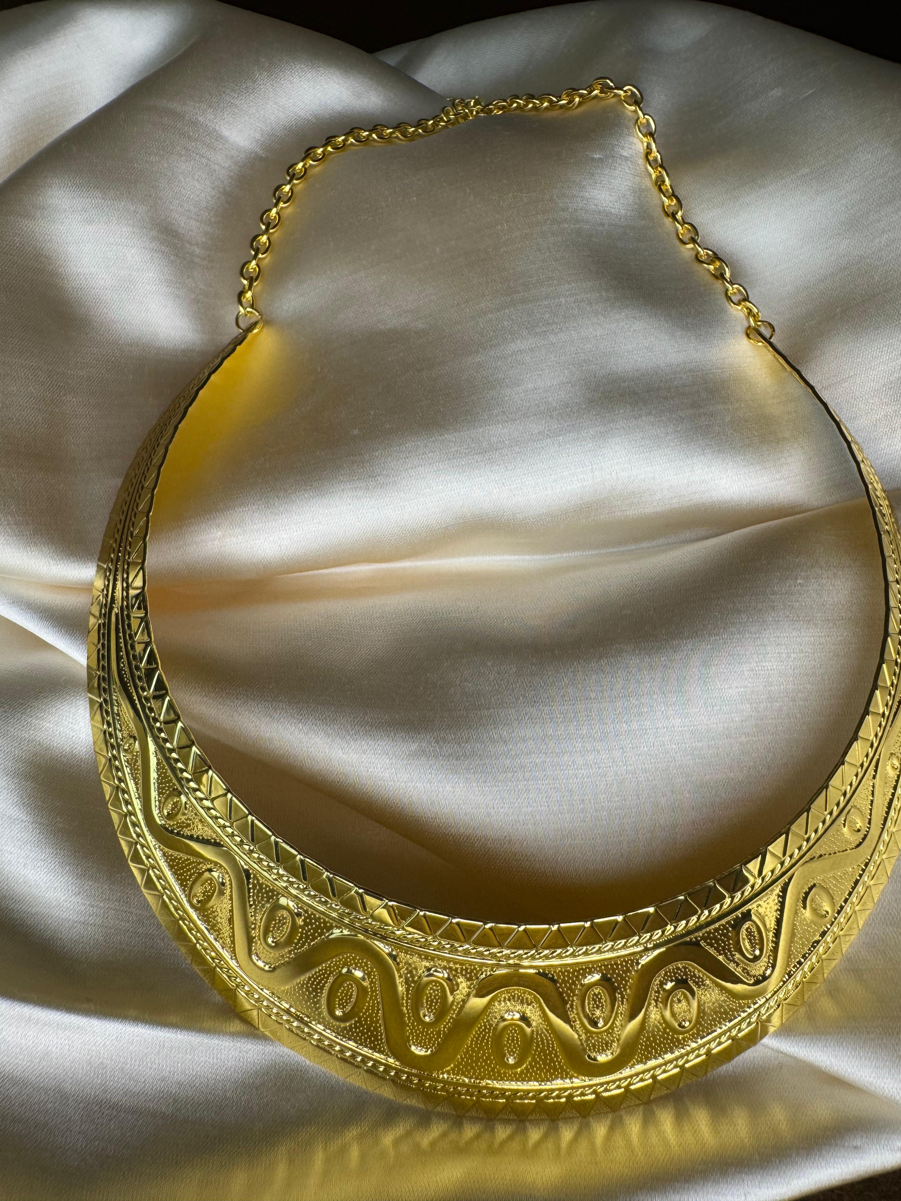 "Addis Gold" - Girocollo in Bronzo Dorato