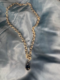 Collana "Audacia Minerale" – Catena Bold con Gemma Sfaccettata