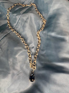 Collana "Audacia Minerale" – Catena Bold con Gemma Sfaccettata