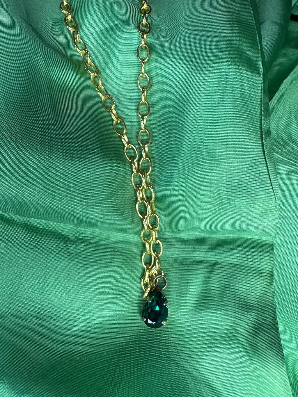 Collana "Audacia Minerale" – Catena Bold con Gemma Sfaccettata