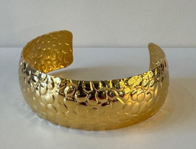 Motivo Squamato Esotico - Bracciale in Bronzo Dorato