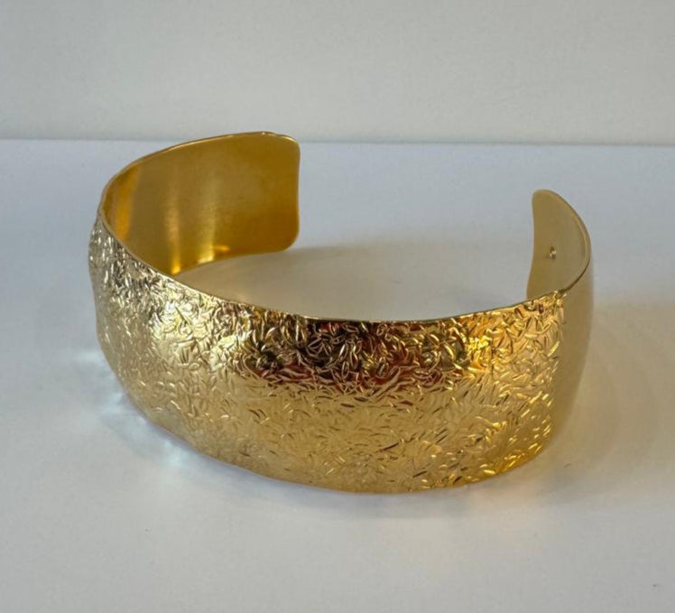 Motivo Squamato Esotico - Bracciale in Bronzo Dorato