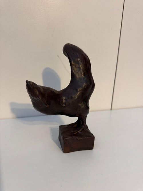 "Canto di Metallo" – Scultura Artigianale Galletto in Pezzo Unico