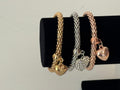 Bracciale "Battito Popcorn" – Eleganza Materica e Charms